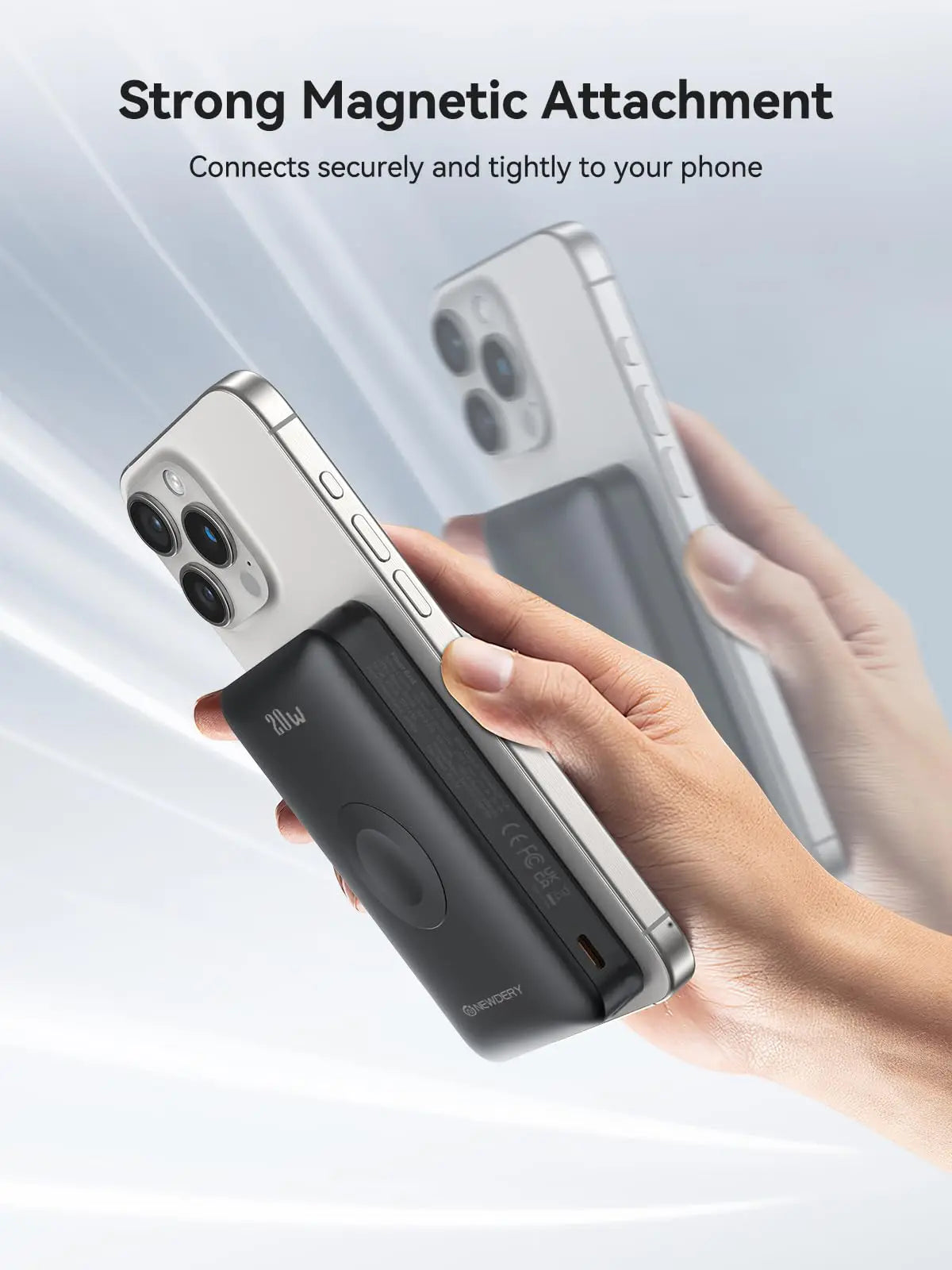 NEWDERY 10000mAh Magnetic Wireless Power Bank