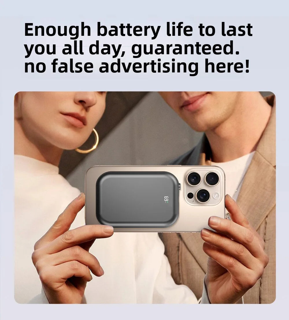 Xilecaly Wireless Magnetic Power Bank - 20W, 10000mAh Battery Capacity