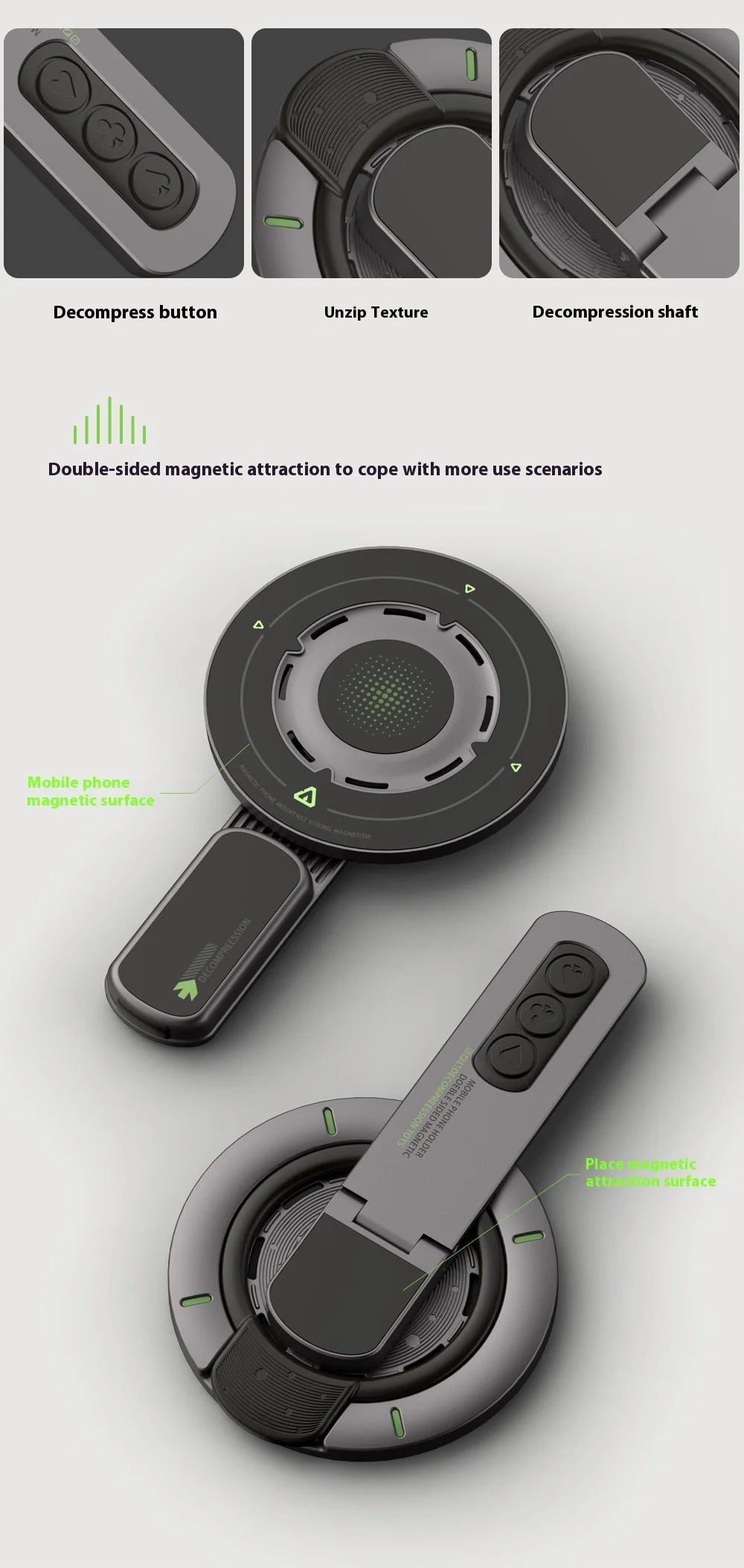 Double-sided Magnetic • 360° Holder/Ring