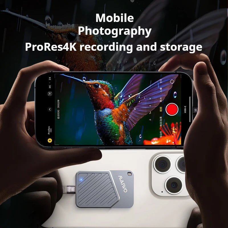 Maiwo Magnetic Portable SSD External - High Speed 2000MB/s