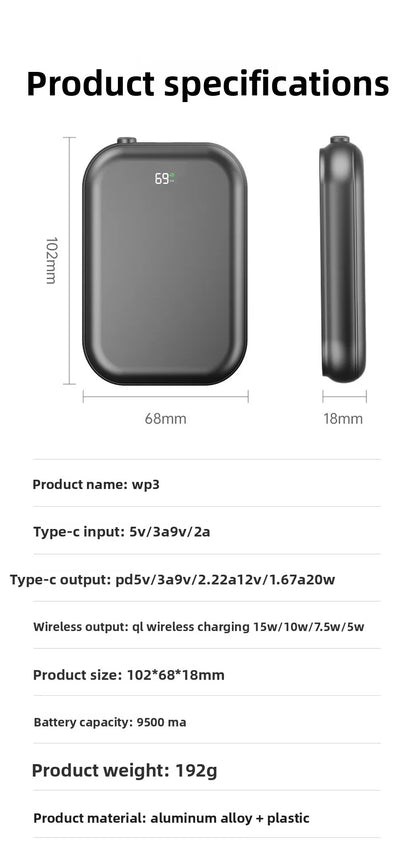 Xilecaly Wireless Magnetic Power Bank - 20W, 10000mAh Battery Capacity