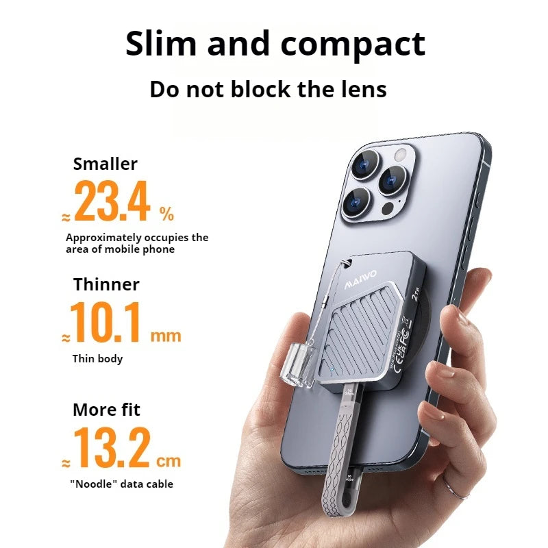 Maiwo Magnetic Portable SSD External - High Speed 2000MB/s