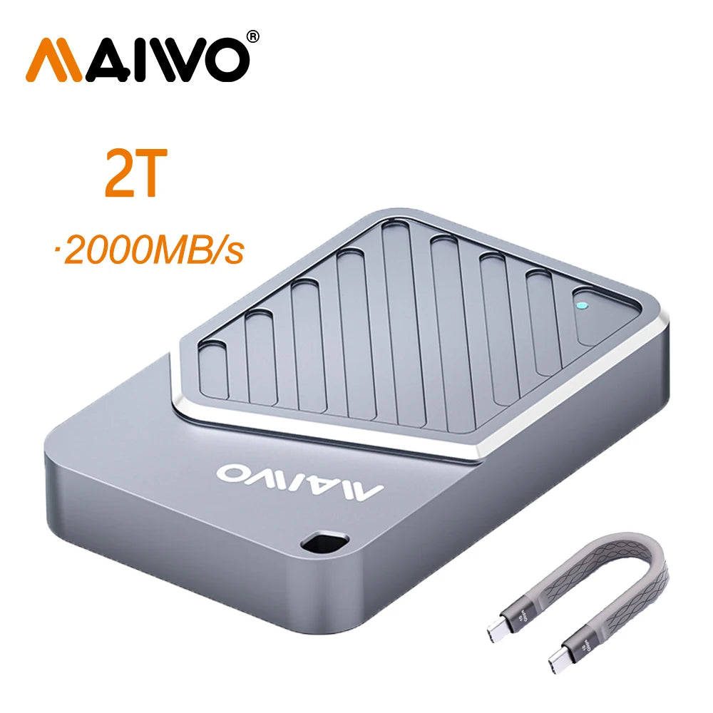 Maiwo Magnetic Portable SSD External - High Speed 2000MB/s