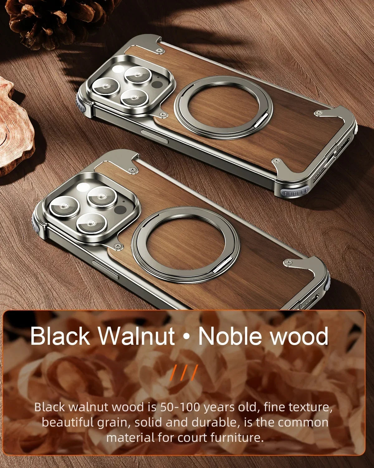 Eary Natural Wood Frameless for iPhone