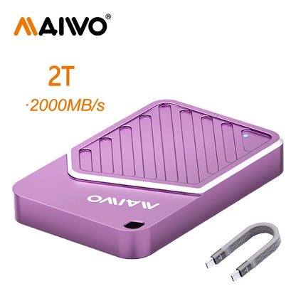 Maiwo Magnetic Portable SSD External - High Speed 2000MB/s