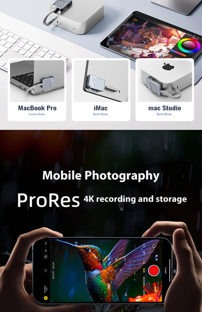 Maiwo Magnetic Portable SSD External - High Speed 2000MB/s