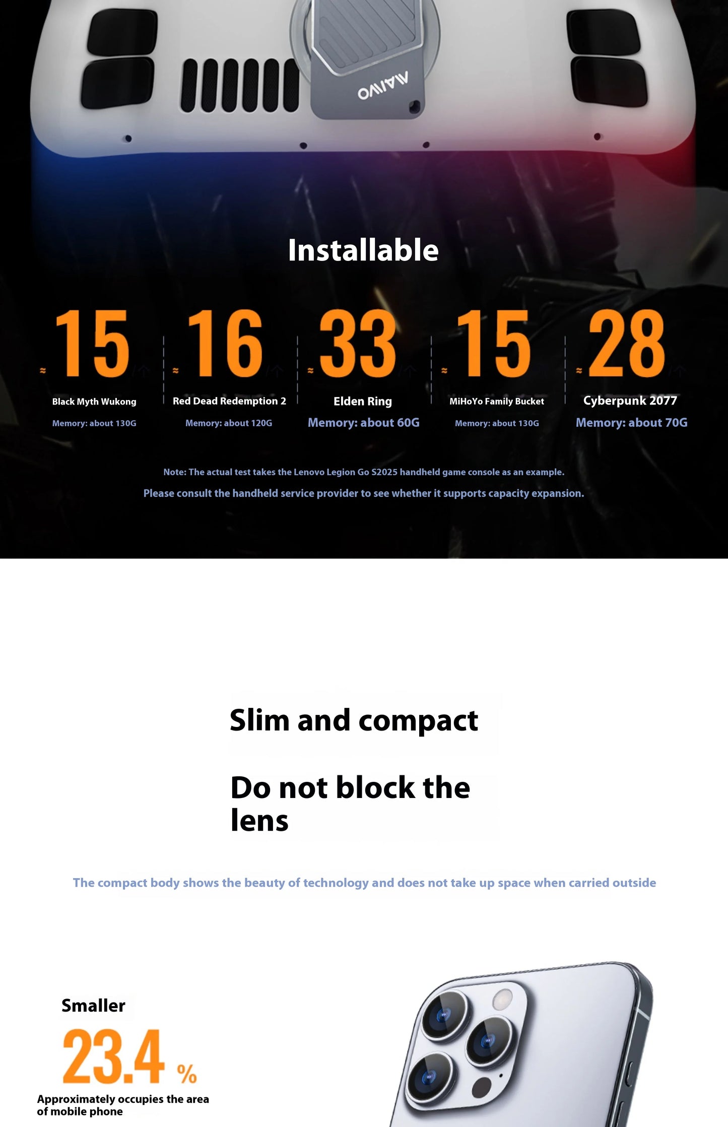 Maiwo Magnetic Portable SSD External - High Speed 2000MB/s