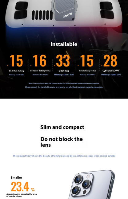 Maiwo Magnetic Portable SSD External - High Speed 2000MB/s