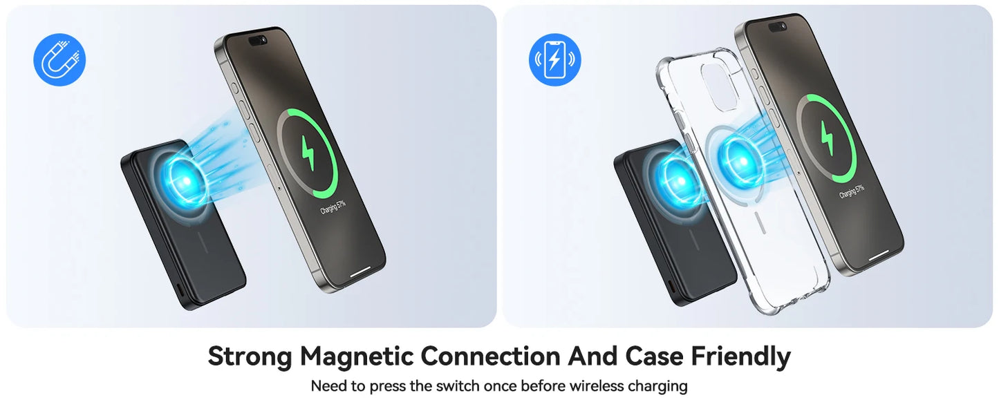 NEWDERY 10000mAh Magnetic Wireless Power Bank