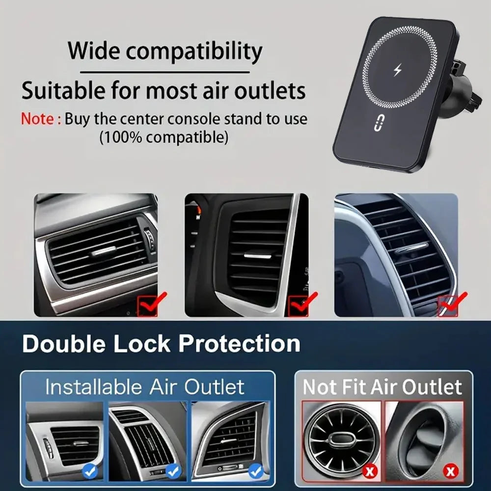 GEKEMAL 100W Magnetic Wireless Car Charger