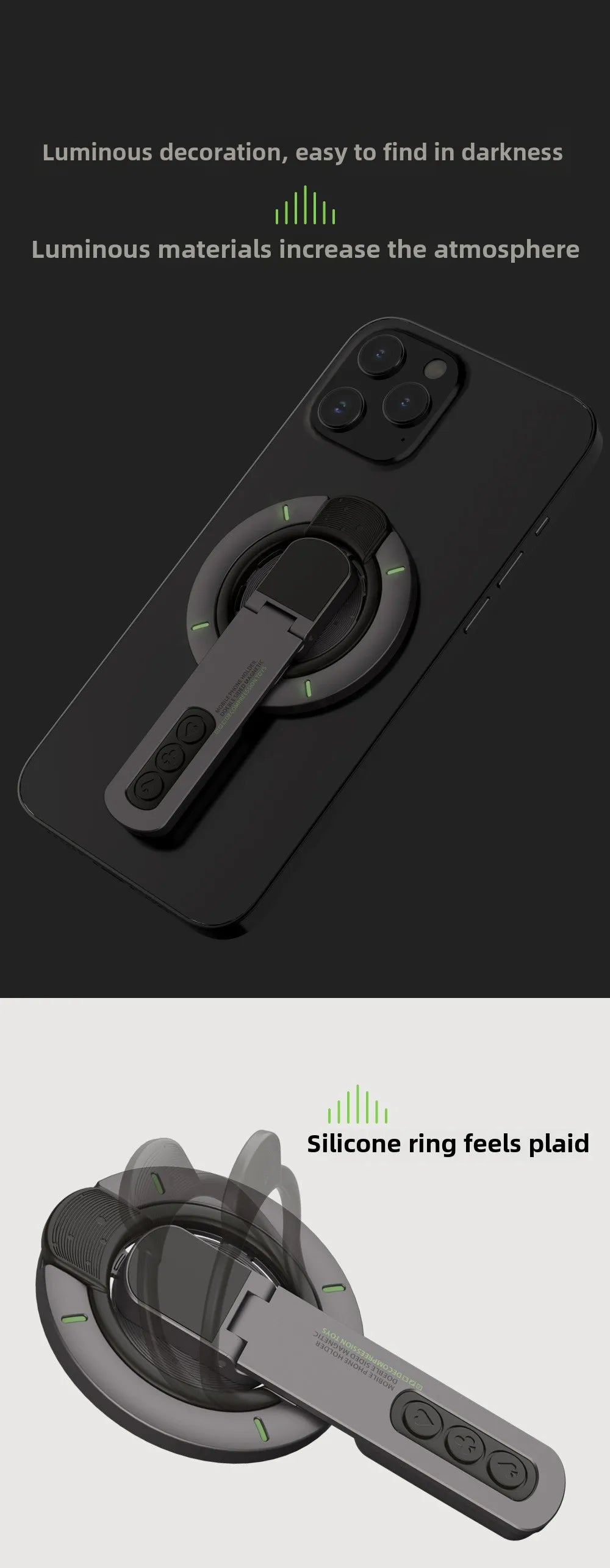 Double-sided Magnetic • 360° Holder/Ring