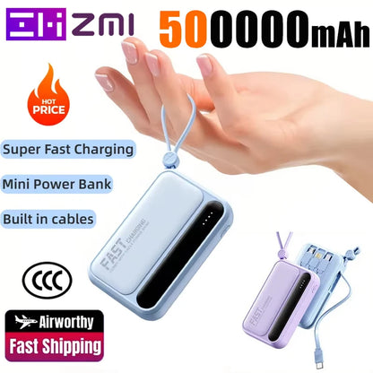 ZMI 4 In1 Power Bank - Large Capacity Built in Cables