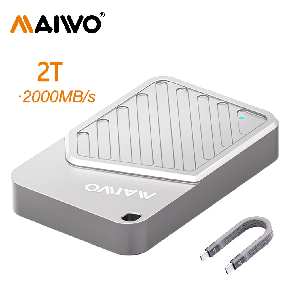 Maiwo Magnetic Portable SSD External - High Speed 2000MB/s