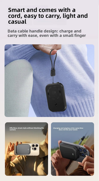 Xilecaly Wireless Magnetic Power Bank - 20W, 10000mAh Battery Capacity