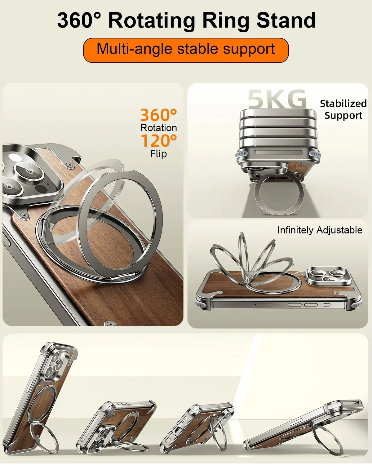 Eary Natural Wood Frameless for iPhone