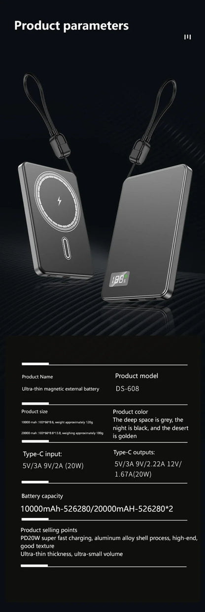 ONEPLUS Magnetic Portable Wireless PowerBank for iPhone and Samsung