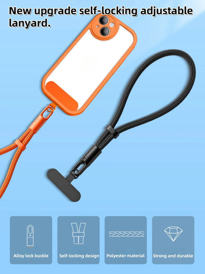 Universal Adjustable Mobile Phone Short Wrist Strap Lanyard with Self-locking Anti-drop