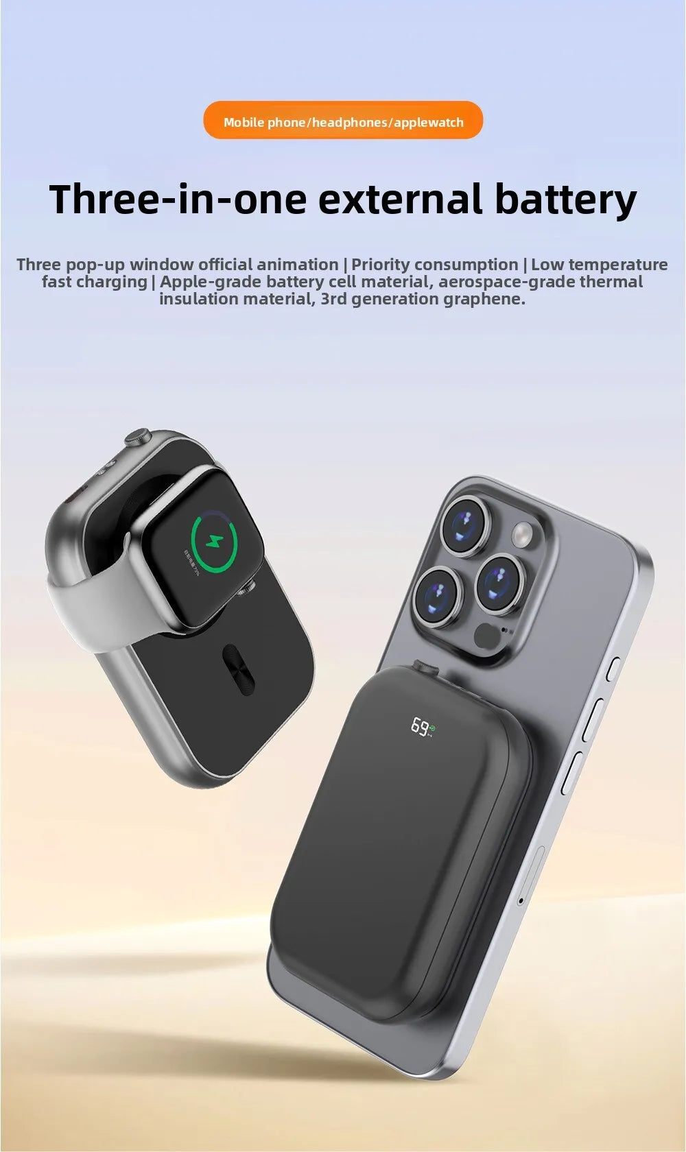 Xilecaly Wireless Magnetic Power Bank - 20W, 10000mAh Battery Capacity