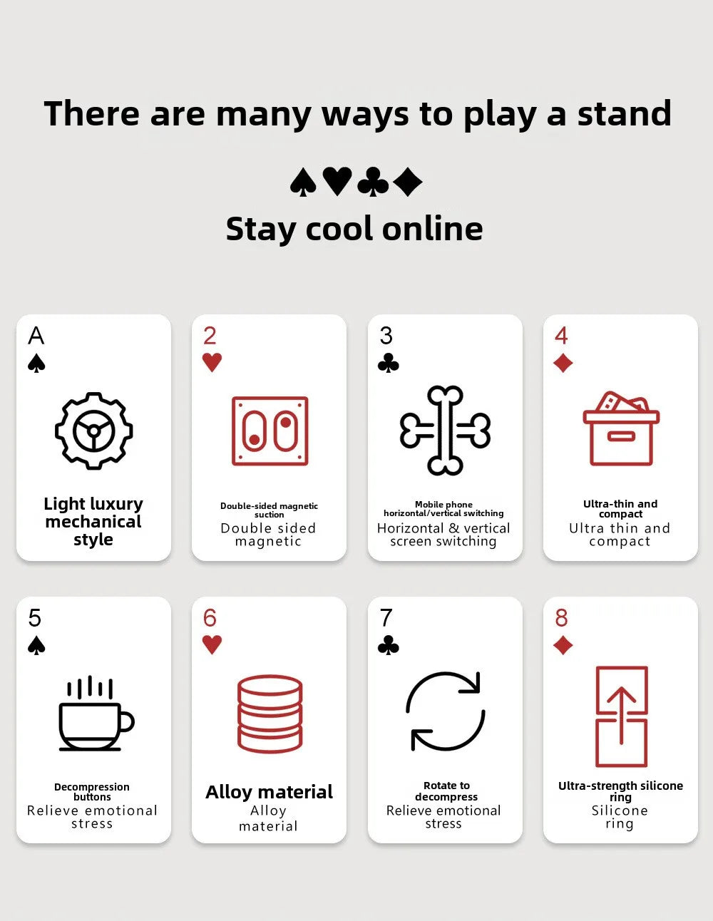 Double-sided Magnetic • 360° Holder/Ring