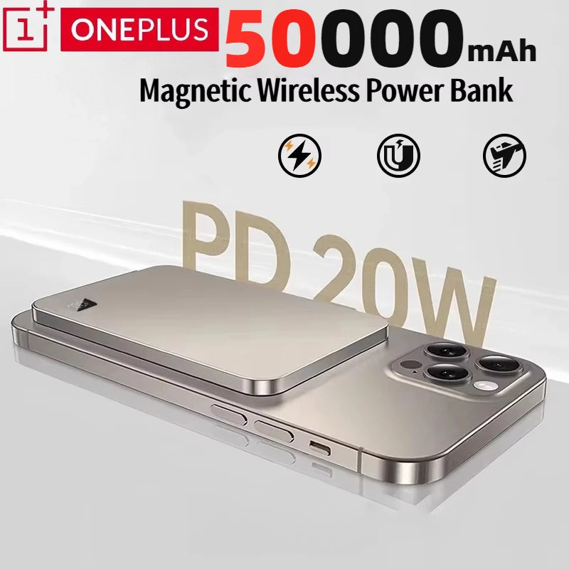 ONEPLUS Magnetic Portable Wireless PowerBank for iPhone and Samsung